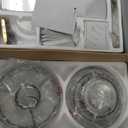 52 inch Flush Mount Ceiling Fans with Lights Remote Control, 5 Reversible Blades Indoor Low Profile Crystal Lighting Chandelier Ceiling Fans for Bedroom Living Room (Chrome)