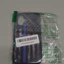 Designed for iPhone 16 Case, Hybrid Hard PC & Soft Silicone Dual Layer Shockproof Protection Phone Case for iPhone 16 (2024) 6.1 inch, Thin Blue Line USA American Flag