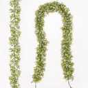 2 Pcs 5.8ft Artificial Baby Breath Flower Vines, Babys Breath Artificial Flowers Real Touch Faux Gypsophila Hanging Fake Baby's Breath Garlands for Wedding and Baby Shower DecorPink