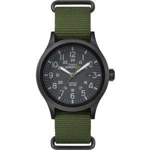 Timex Expedition Scout 40mm Mens Analog Watch | Luminous Hands | Durable Comfortable Adjustable Strap | 24 Hour Time | Rugged Outdoor Watch | 50M Water Resistance (Green/Black/Black)