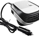 2in1 Portable Car Heater & Cooler Fan, 12V Fast Windshield Defroster and Defogger with 360° Rotation, Plugs into Cigarette Lighter