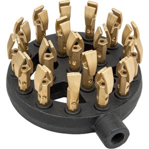 GSW Chinese Wok Range 18 Duck Mouth Shape Copper Tips Jet Burner, Cast Iron Body, Natural Gas, WR-JBD18NG (18 Tips NG)