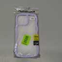 Jmltech for Silicone iPhone 16 Pro Max Case Wave Clear Curly Wave Frame Shape Soft Flexible Cute Shockproof Hybrid Phone Cases for iPhone 16 Pro Max Purple Brand: Jmltech