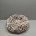 Poilu Extra Soft Plush Dog Cushion, Non-Slip Donut for Dogs and Cats Medium Size, Machine Washable, Beige, 73 x 58 x 20 cm