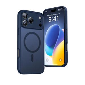 Magnetic for iPhone 17 Pro Max Case, Full Camera Protection, Compatible with MagSafe, Military-Grade Shockproof, Anti-Slip, Matte Slim Cover for i Phone 17 Pro Max Phone Case 6.9", Blue