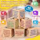 Garybank Bible Conversation Cubes for Christians, W/Xs and Os Games, Biblical Ice Breaker for Sunday School & Pastor, Bible Study Supplies for Couples & Youth Group, Gifts for Catholic
