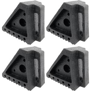 Solid Heavy Duty Recycled Rubber Wheel Chocks 4 Packs, Premium Wheel Stopper for Car, Travel Trailers, RV, Truck, and ATV, 100% Recycled, 7.8" x 4" x 5.9"