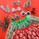 Mepase 6 Set Christmas Tutu Costume Tutu Tulle Skirts Sunglasses for Women Adults Christmas Winter Cosplay Party Favors
