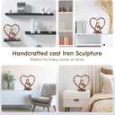 Anniversary Wedding Gift for Her Wife Husband CoupleAntique Bronze Metal Couple Figurine Heart Sculpture Love Statue,Romantic 1st to 60th Anniversary,Includes Gift Box and Valentines Gifts