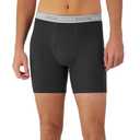 Hanes Men's Underwear Boxer Briefs Pack, Cool & Breathable Cotton Moisture-Wicking Underwear for Men, No Ride Up (Blue/Green/Red - 6 Pack)