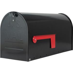 BlissBoard Large Mailboxes for Outside, Black Galvanized Steel Post Mount Mailboxes, Rust-Resistant Large Capacity Metal Mail Boxes for House Outside, 22 x 10.7 x 8.9 inches