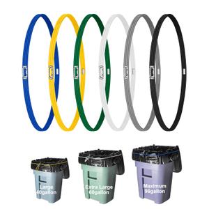 Large Rubber Bands for Trash Can Fits up 40-96 Gallon Extra Large Trash Can Rubber Bands Garbage Can Bands Outdoor Trash Bag Holder Multifunction Bands Buckles of common metal for Picnic Camping Party