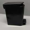 Cesun Small Bathroom Trash Can with Lid Soft Close, Step Pedal, 6 Liter / 1.6 Gallon Stainless Steel Garbage Can with Removable Inner Bucket, Anti-Fingerprint Finish (Matt Black)