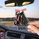 2 Pcs Cat Christmas Ornaments 2025, Black Cat Christmas Decor for Christmas Tree, Gifts for Pet Lovers Women, Acrylic Keepsake Funny Kitten Hanging Ornaments, Kitty Holiday Xmas Stockings CB-17