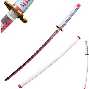 Sword fort Metal Demon Sword 104cm/41inchs,Stainless Steel, Hashira Pillar and Protagonist Katana for Anime Cosplay, Anime Original Textures,  Kanroji Mitsuri