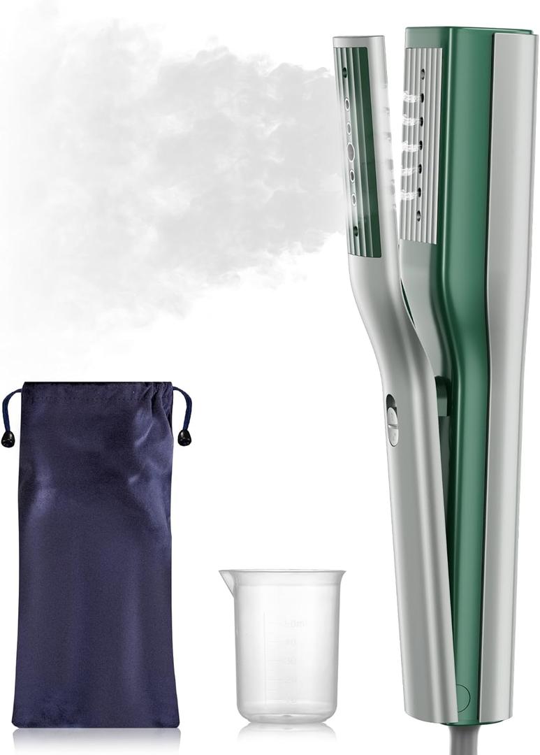 SteamPro 3-in-1 Travel Steamer for Clothes, Handheld Mini Press Iron, Pocket Flat Iron for Clothes, Portable Clip Iron Steamer, 0.85lb Light Travel Iron, 15s Fast Heat up, 10min Long Use, Green