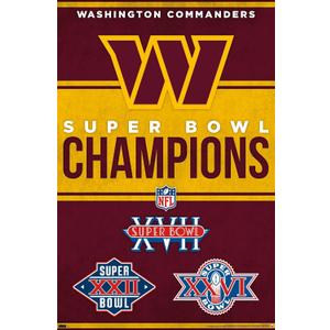 Trends International NFL Washington Commanders - Champions 23 Wall Poster, 34L x 22.4W, Premium Unframed Version