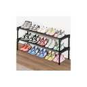 neatevday 2 Tier Shoe Rack, Expandable Shoe Rack for Closet, Adjustable Shoe Organizer for Entryway, Shoe Storage Organizer for Door Entrance, Garage, Bedroom