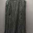 LuFeng Women's Pleated Long Sleeve Loose Ruched Dress Pleated Crew Neck Split Hem Cocktail Party Maxi Dress, Large