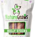 Nature Gnaws Small Bully Sticks for Dogs 5-6" (15 Count) - Long Lasting for Light Chewers and Puppies - Natural Thin Beef Dog Chew Bones - Rawhide Free