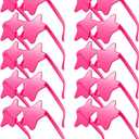 Morcheiong 10/20/30/40 Pack Star Sunglasses Colorful Rimless Sunglasses, Cool Pool Wedding Party Favor Pentagram Glasses (Blue)