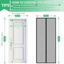 RELIANCER Fiberglass Magnetic Door Screen,Fit Door Size 34"x78",Auto Close Screen Door Mesh w/Magnets,Patio Doorway Net Screens,Self-Closing Doors Cover,Anti Mosquito Doorway Curtain,Mesh Partition