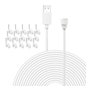 Power Cable Compatible with Google Nest Cam Power Cable 23FT Weatherproof Charging Cord with Power Adapter for Nest Cam Outdoor/Indoor (Battery 2nd Gen) - 5V 2A Outdoor Charger Cable