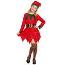Frekuyrt Girls Elf Costume Dress Christmas Elf Dress Xmas Holiday Party Dress Outfit, Medium