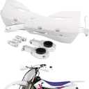 JFG RACING Dirt Bike Handguards,Motorcycle 7/8'' and 1 1/8'' Hand Guards Aluminum Universal for Dirt Pit Bike MX Motocross Supermoto Racing ATV Quad KAYO - White