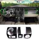 PIUGILH Fit for Hummer H2 2003-2007 Car Dashboard Side Air Vent Cover Frame Decor,Central Side Dashboard Air Vent AC Outlet Cover Car Interior (Carbon Fiber Pattern)