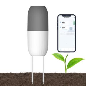 Smart Soil Moisture Sensor, WiFi Soil Moisture and Temperature Meter for Garden, Farm, Greenhouse, Waterproof