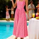 ZESICA Women's Summer Sleeveless Floral Wedding Guest Maxi Dress | Halter Neck, Flowy A Line, High Waist, Long Dress, Cocktail Party, Beach Vacation, Graduation, Bridal Shower, 2026 Fanshion