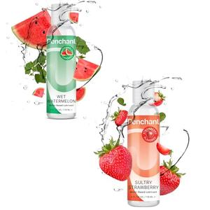 1+1 Bundle: Sultry Strawberry & Wet Watermelon Water-Based Lubes Flavored (8Fl Oz Total)