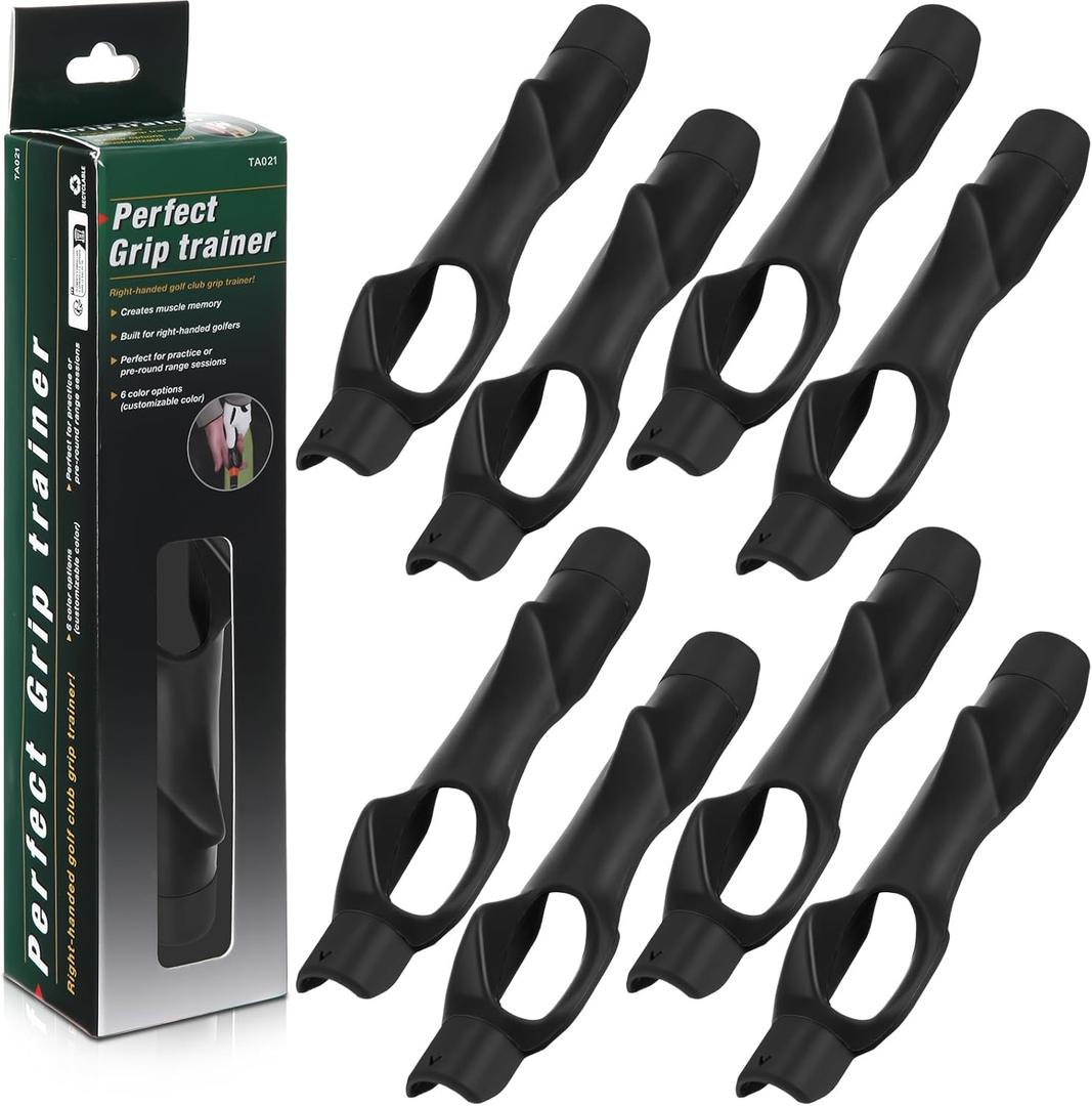Soulchen 8 Pack Golf Grip Trainer, Golf Training Aid, Swing Trainer Club Grips Accessories for Right Handed Club Grip Equipment to Help Correct Hand Position