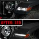 LED Sequential Flashing Turn Signal Lights for Jeep Wrangler JL Sport 2018-2024 Halogen Model Only, Clear Lens Fender Lights Wheel Eyebrow DRL Lamp, 2pcs(Short Version)