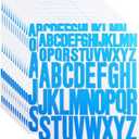4 Pack Mixed 14 Sheets 1 Inch and 2 Inch Capital Letters Stickers,728 Pieces Alphabet Stickers for Scrapbooking, Sign, Water Bottle,Arts & Crafts Supplies - Blue