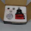 PQY Fuel Pressure Regulator AN8 Feed & AN6 Return Line + 0-160PSI Gauge Set Black+Red