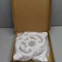 INCREWAY 1PCS PU Ceiling Medallion Decorative Ceiling Fan Medallion White Round Home Lighting Living Room Aisle Ceiling Chandelier Base for Light Fixtures Chandeliers