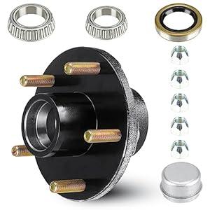 SEHNSUCHT Trailer Brake Idler Hub Kit, 5-Hole, 5" Bolt Circle Brake Idler Hub for 3500 lb Axles, Replacement Brake Hub Drum Assembly for Rvs, Trailer and Semi Truck
