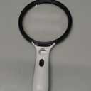 Magnifying Glass with Light Large 5" Lens, Handheld Illuminated Lighted Magnifier 24LED 1UV Light for Seniors, Reading, Coins, Jewelry, Close Work (Black)