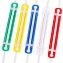 Metal File Fastener, 100 Pcs Metal and Plastic 3.5 Inch 2 Hole Paper Clips for Loose-Leaf and Office (100)