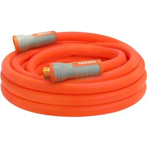 YAMATIC Heavy Duty Garden Hose 5/8 in x 30 ft with Swivel Fitting, Super Flexible Water Hose, All-weather, Lightweight, Burst 600 PSI (Orange) YAMATIC Heavy Duty Garden Hose 5/8 in x 30 ft with Swivel Fitting, Super Flexible Water Hose, All-weather, Lightweight, Burst 600 PSI (Orange)