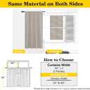 Stone Cafe Blackout Curtains 36 Inch Length 2 Panels Set, Soft Solid Thermal Insulated Room Darkening Small Window Curtains for Kitchen Bathroom Basement, Stone, Each, 40" Wx36 L