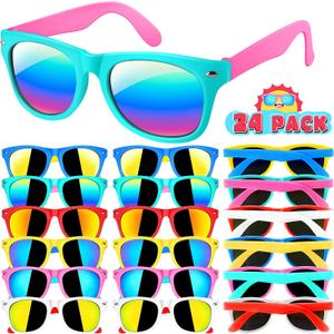 GIFTINBOX Kids Sunglasses Bulk, 24Pack Kids Sunglasses Party Favor with UV Protection for Boys Girls, Birthday Party Supplies for Beach Pool Goody Bag Toy Gift for Kids 3-8