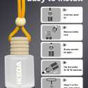 Car Air Fresheners for Men | 10ml Air Freshener | Strong Perfume Hanging Diffuser with Odour Eliminaor Technology | Car Accessories | Car Scents Air Fresheners by Ikeda (Cylindrical, Coconut) (0.34 Fl Oz (Pack of 1))