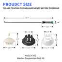 W11130362 Washer Suspension Rod Kit Compatible with Whirlpool Kenmore Washing Machine Replaces W10594080 W10735786 W10748956 W10780040