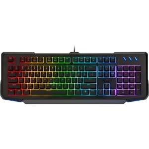 Rosewill NEON K42 RGB Membrane Mechanical Gaming Keyboard with 26-Key Anti-Ghosting, 6 Multimedia Hotkeys, 8 LED Backlit Modes
