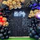 24 Panels Black Shimmer Wall Backdrops, Square Sequins Backdrops with 3D Effect, Large Photo backdrops for Birthday, Graduation, Wedding, Anniversary Party Decoration and Home Decoration