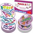 Edulok Memory Card Game, Kids Sight Word Piles Card Games, Animal Table Match Game for Toddlers, Indoor Recess Family Games, Preschool Classroom Reading Games, Homeschool Supplies