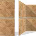 6 Pack Large Acoustic Panels,23.6 x 23.6 Inches Soundproof Wall Panels,Decorative Sound Panels,Self-Adhesive Acoustic Wall Panels,Decorative Soundproof Panels for Home Studio Office,Log color